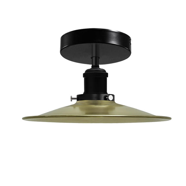 Modern Semi-Flush Mount Industrial Ceiling Light - 6267 – Green Brass Without Bulb