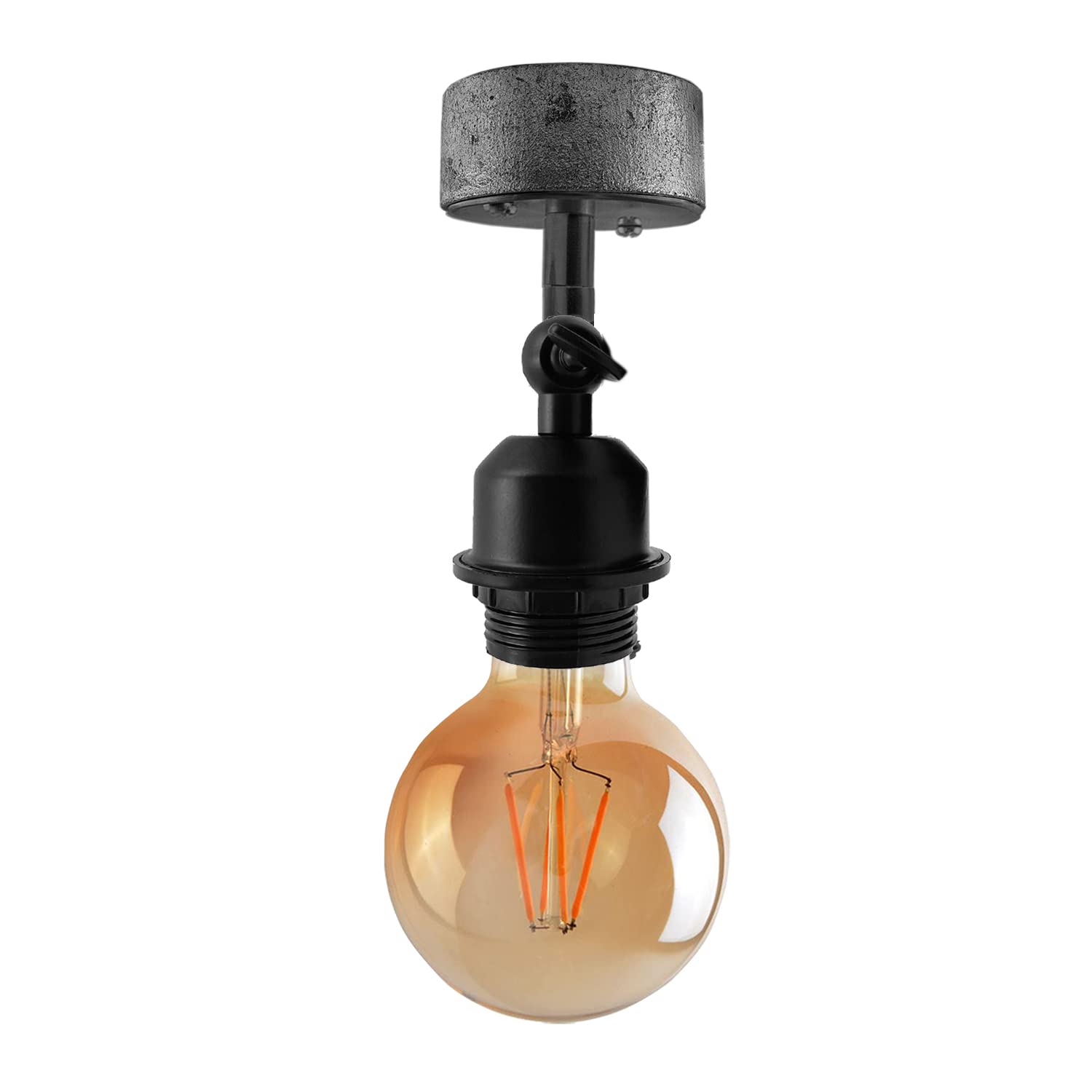 wall metal flat rustic lamp