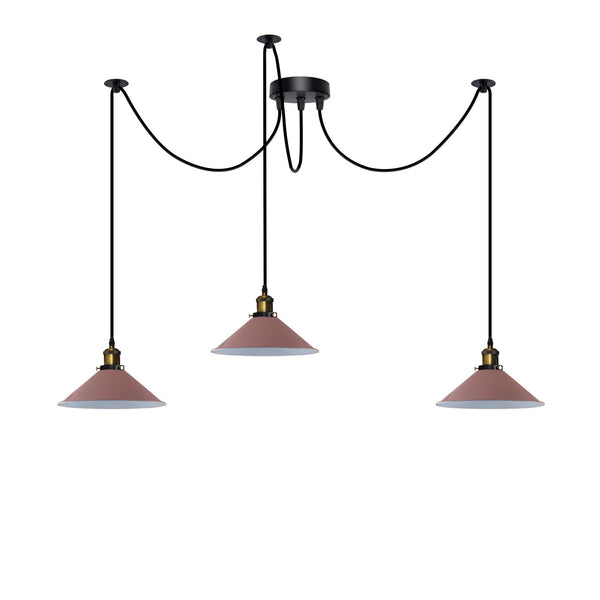 3 Fluming Spider Pendant Light E27 Metal ~6175 – Pink