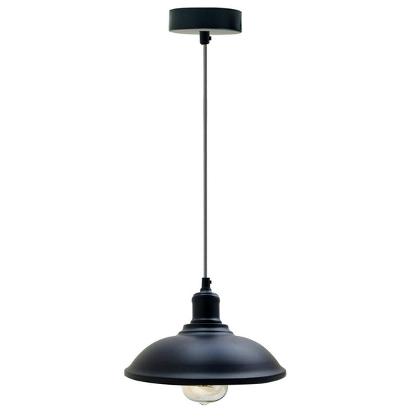 Vintage Hanging Shade Ceiling Pendant Light ~5668 – Black / 30CM