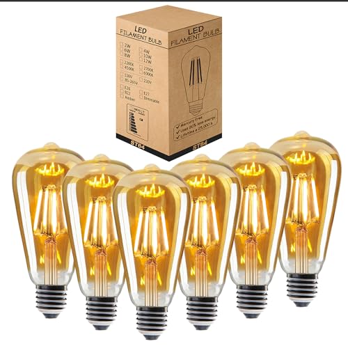 vintage st64 screw led 8w