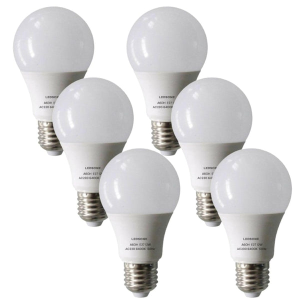 Industrial GLS LED Cool White 6400K Non Dimmable Multipack Bulb Pack 6~6294 – A60 - E27 - 12 Watt