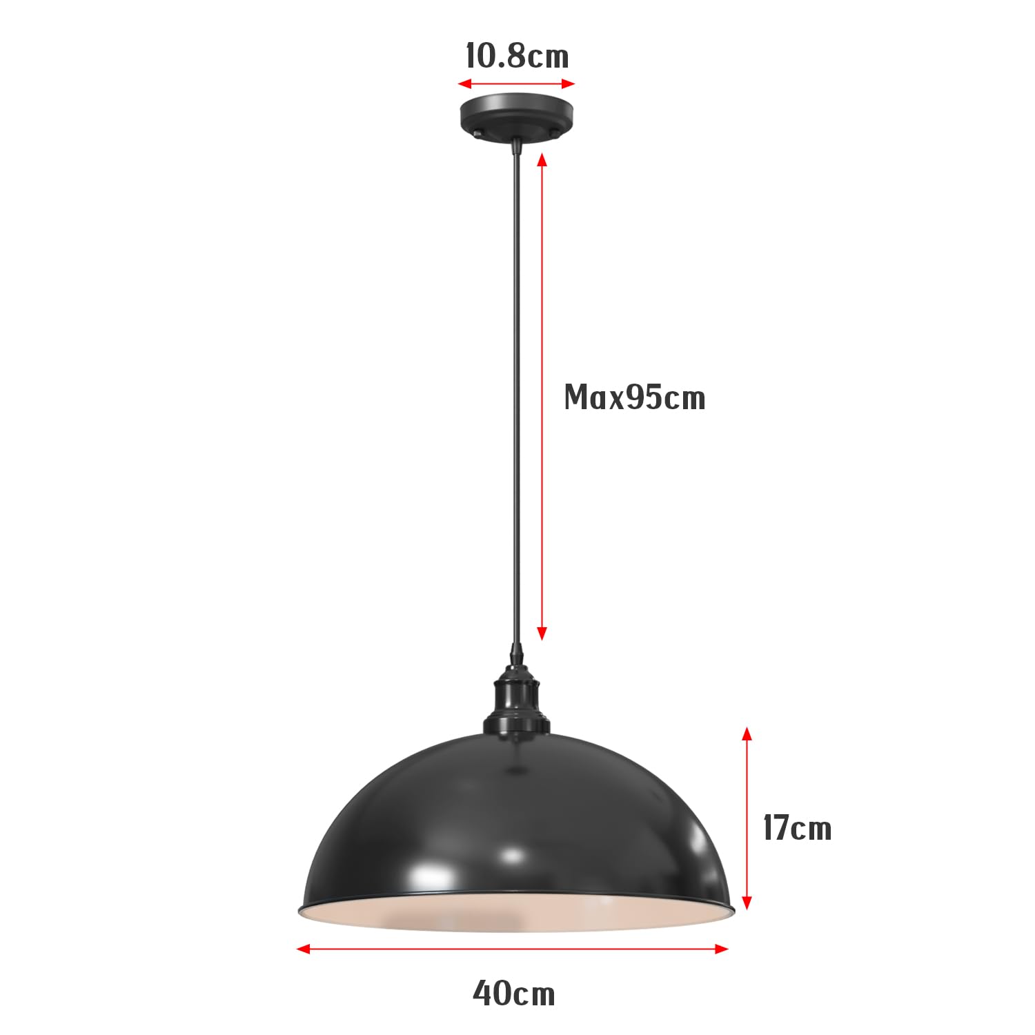 light ceiling fitting black
