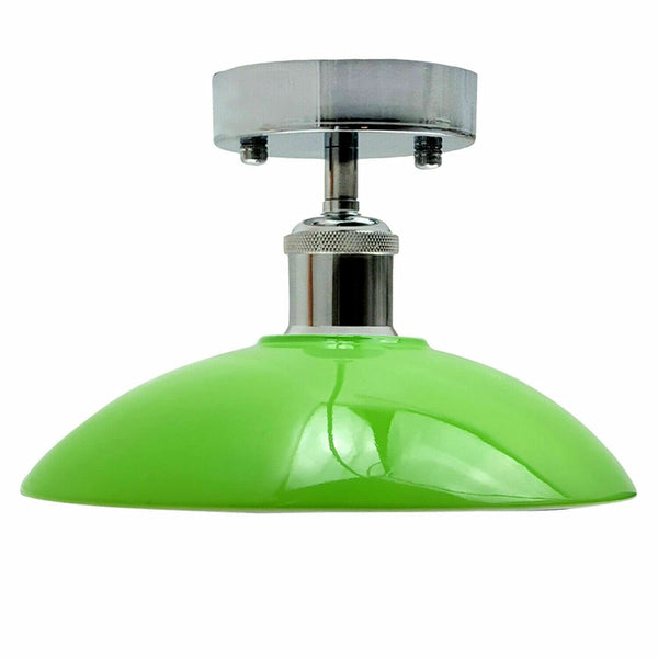 Green Metal Semi Flush Light ~6473 – Without Bulb