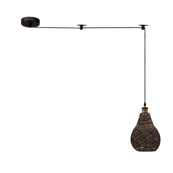 Bamboo Hemp Ceiling Pendant Light Fixture~6440 – Style 9