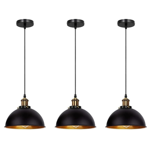 3 PCs Single Pendant Light E27 Metal ~6150 – Shade 2 - 3 Pack