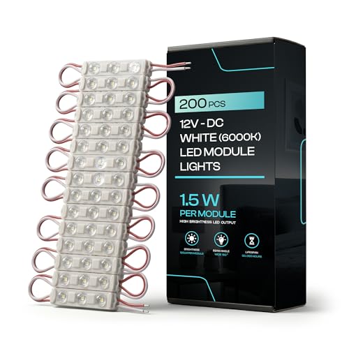Decorative LED sign lighting module set in a range of colours