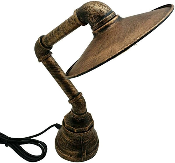 Best Steampunk Lamp Industrial Desk Table Light~2812 – Brushed Copper / No