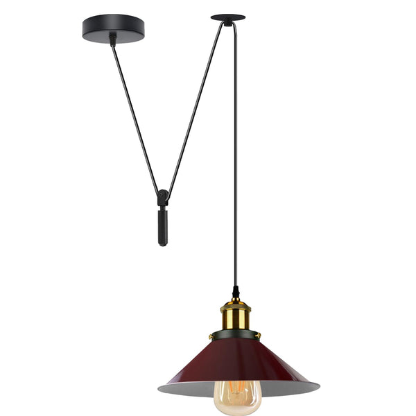 Industrial Retro LED Ceiling Light ~6310 – Burgandy