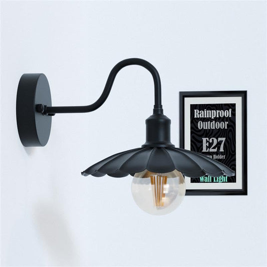 Outdoor Wall Sconce with Metal Shade ~6226