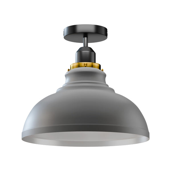 E27 Semi Flush Mount Lighting ~6167 – Grey