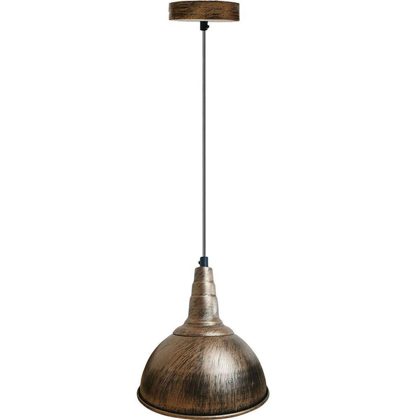 Vintage Hanging Shade Ceiling Pendant Light ~5668 – Brushed Copper / 21CM