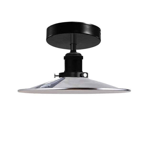 Modern Semi-Flush Mount Industrial Ceiling Light - 6267 – Chrome Without Bulb