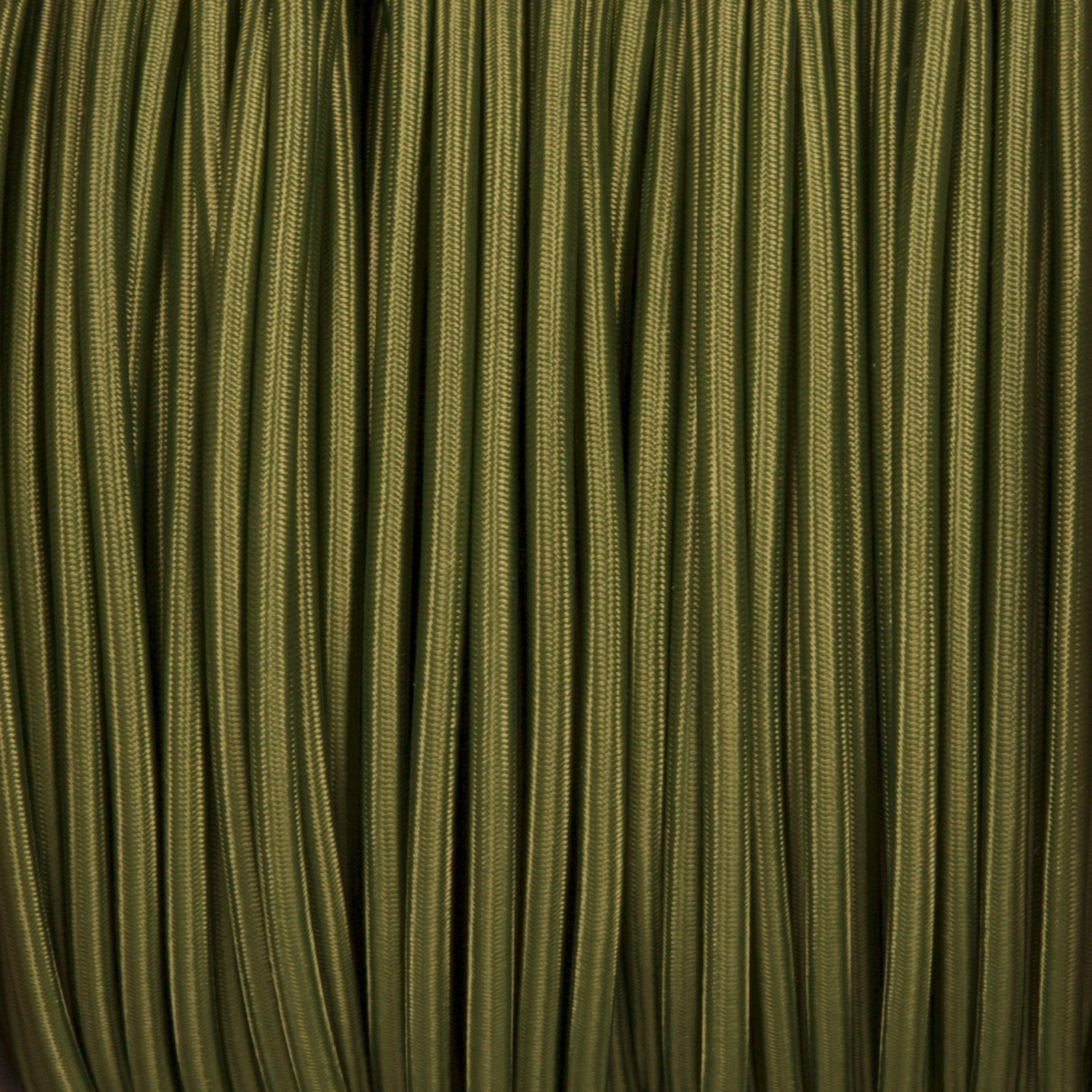 3 core Round Vintage Braided Fabric Army Green Cable Flex 0.75mm~3184