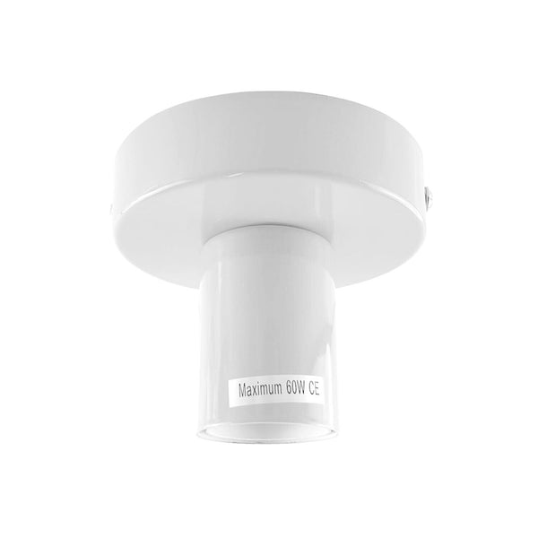 Lámpara de techo empotrada vintage con portalámparas E27, casquillo ~6029 – Blanco / No