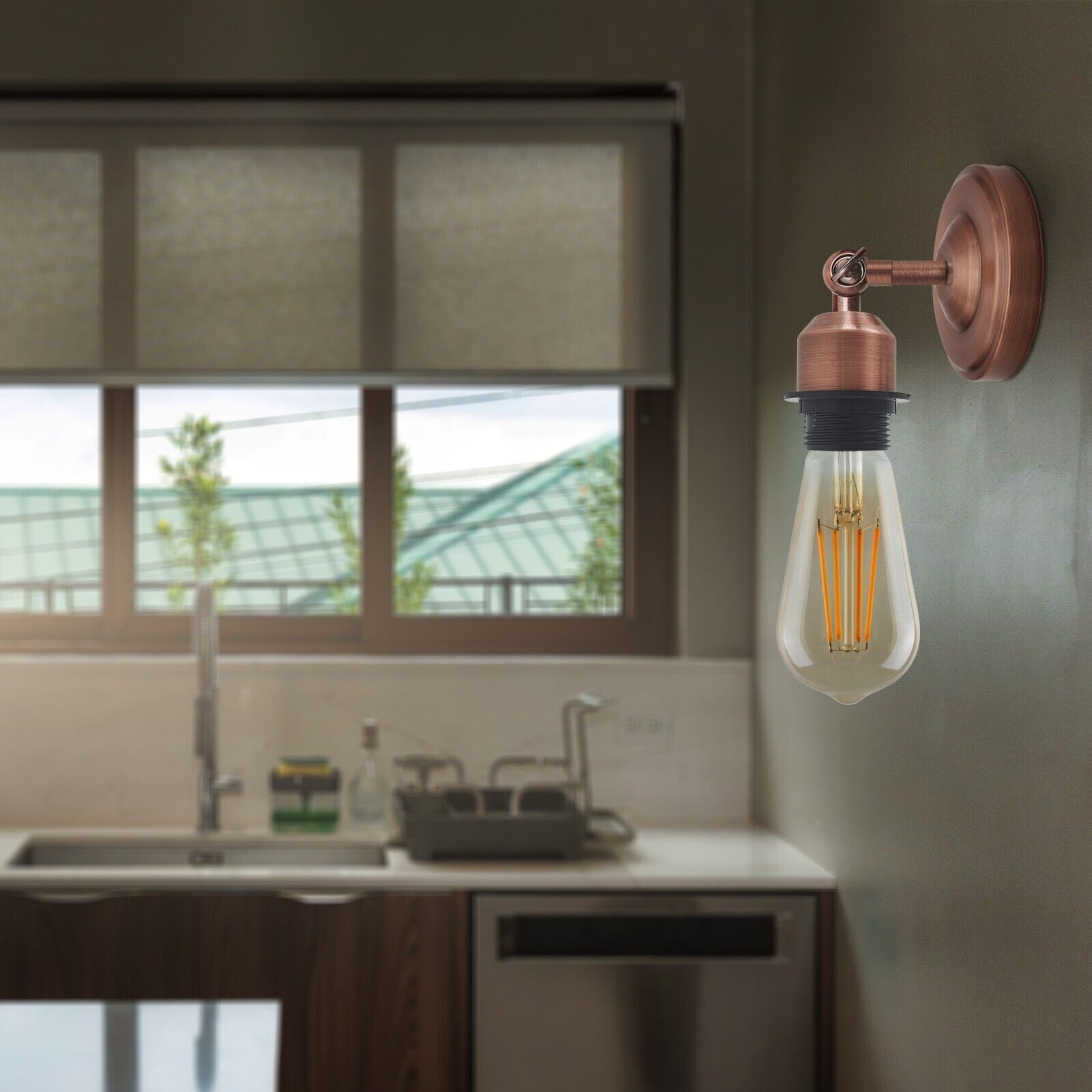 E27 metal wall sconce