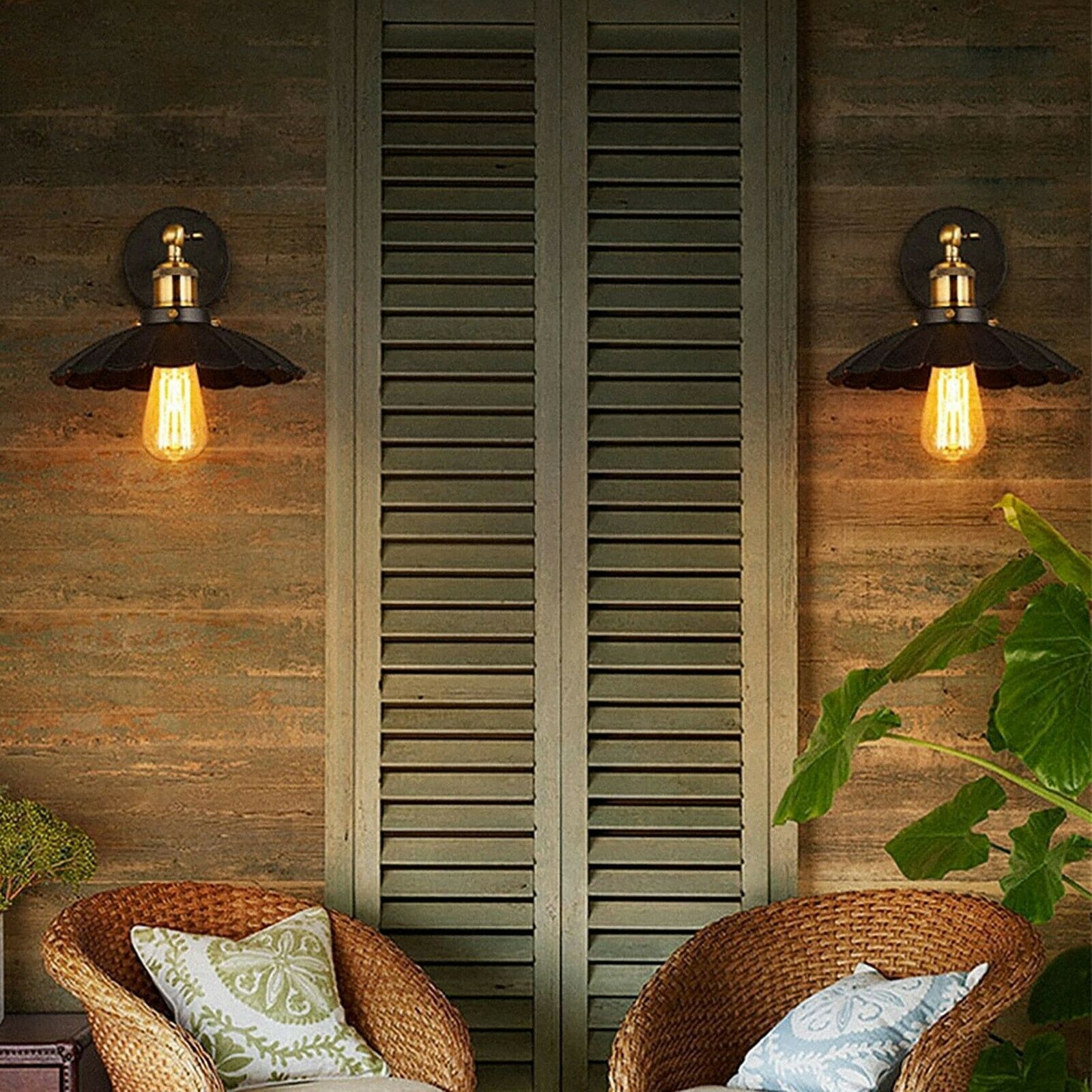 umbrella  black wall sconce