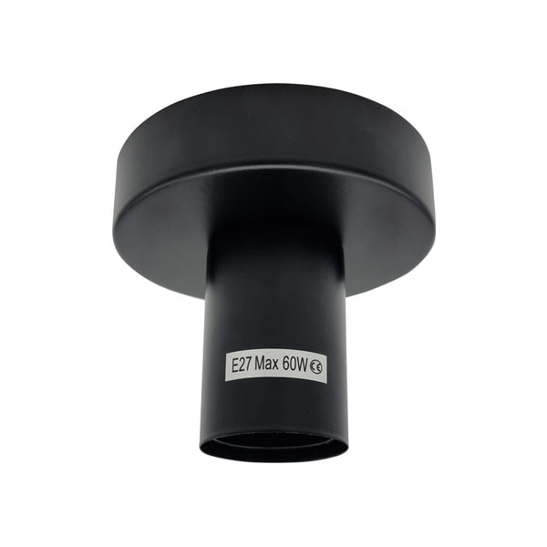 Lámpara de techo empotrada vintage con portalámparas E27, casquillo ~6029 – Negro / No