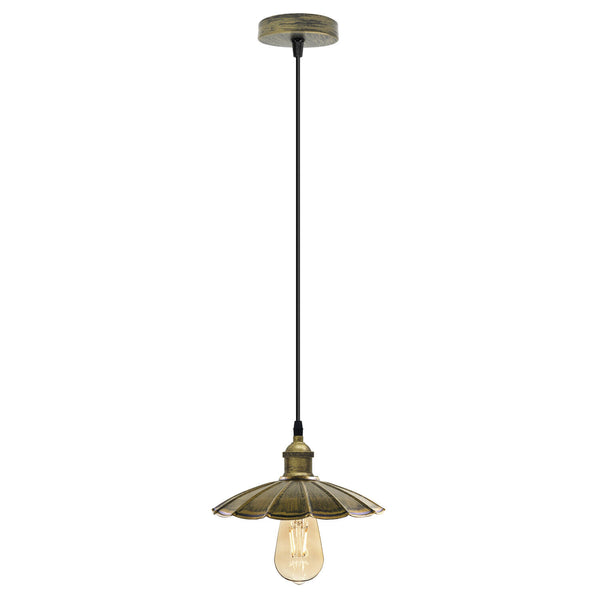 Vintage Industrial Pendant Light Hanging Retro Lamp ~5935 – No