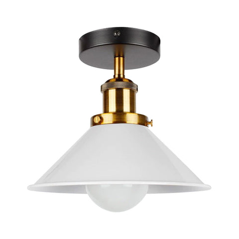 Modern Industrial Cone Shade Light Semi Flush Mount ~6249