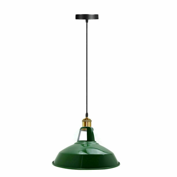 Metal Ceiling Pendant Light LED Modern Lamp Shade Hanging Lamp ~5870 – Green / No