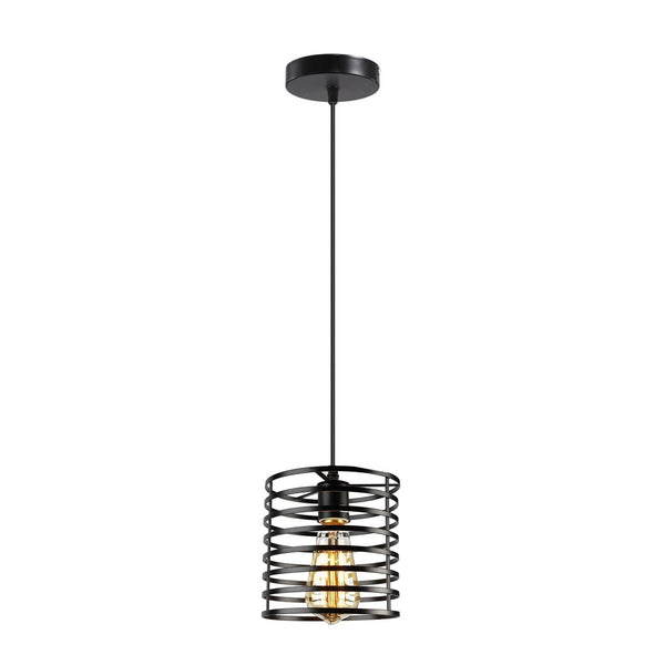 Industrial Metal Black Bulb Guard Wire Cage Ceiling Pendant Lighting~6018 – Yes