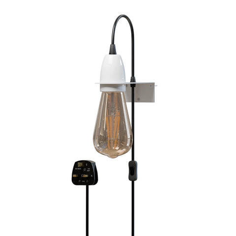 Plug-In Wall Light E27 Socket Adjustable Hanging Cord ~ 5696