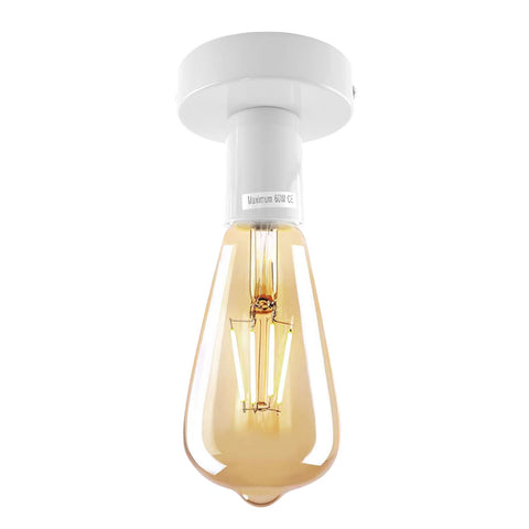 Lámpara de techo empotrada vintage con portalámparas E27, casquillo ~6029