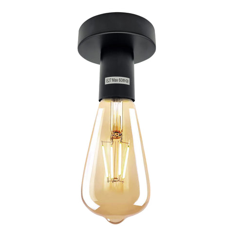 Lámpara de techo empotrada vintage con portalámparas E27, casquillo ~6029