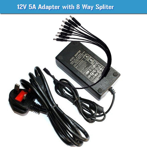 12V CCTV Power Adapter & 2/4/6/8 Splitter 2A PSU Connector~2365