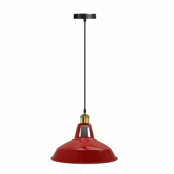 Metal Ceiling Pendant Light LED Modern Lamp Shade Hanging Lamp ~5870 – Red / No