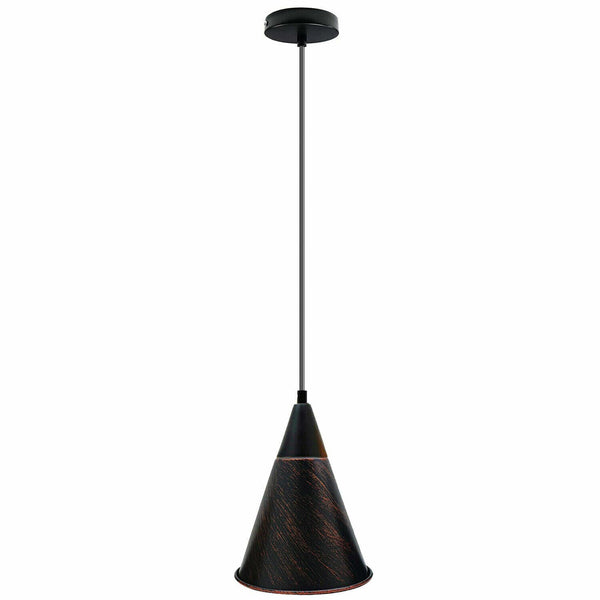 Industrial Vintage Style Ceiling Hanging Pendant Lamp Fixture ~5715 – Rustic Red / No