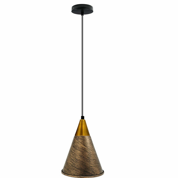 Industrial Vintage Style Ceiling Hanging Pendant Lamp Fixture ~5715 – Brushed Copper / No