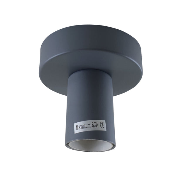 Lámpara de techo empotrada vintage con portalámparas E27, casquillo ~6029 – Gris / No