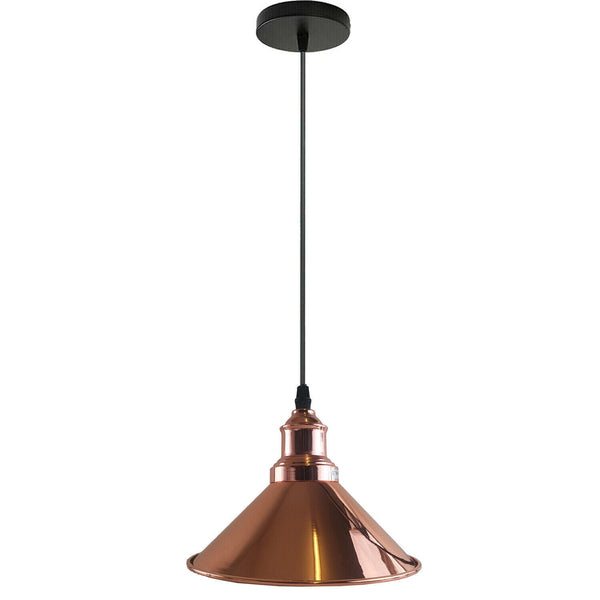 Industrial Metal Refurbished Cone shade Ceiling Pendant Light ~ 5738 – Rose gold