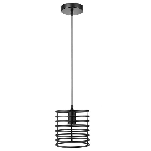 Industrial Metal Black Bulb Guard Wire Cage Ceiling Pendant Lighting~6018 – No