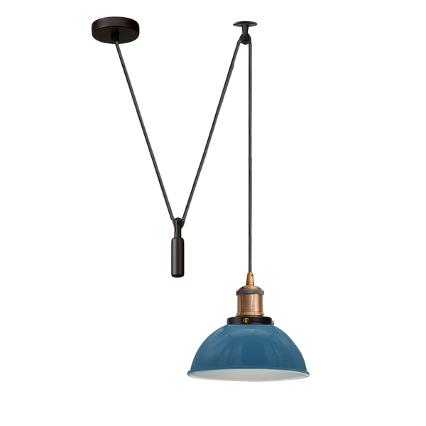 Rise and Fall Pendant Light pulley E27 ~6284 – Cyan-Blau / Yes