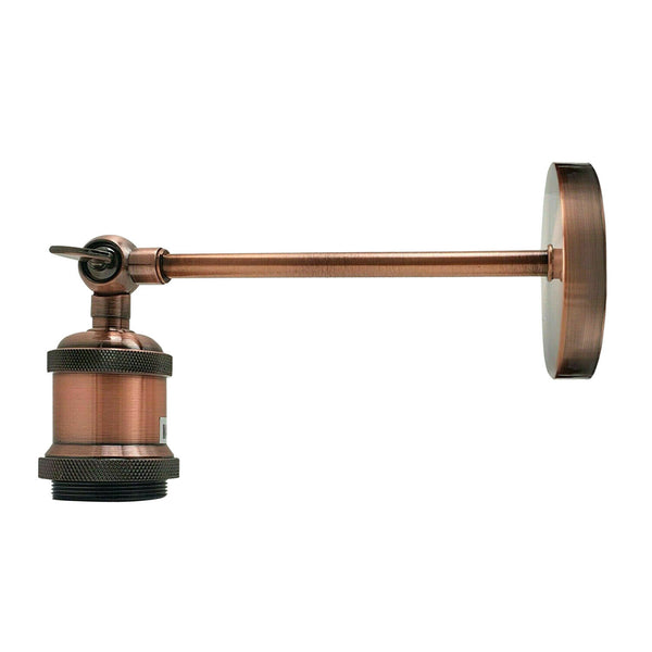 Industrial Wall Light E27 Vintage Metal Sconce with Adjustable Arm~5770 – Copper / No