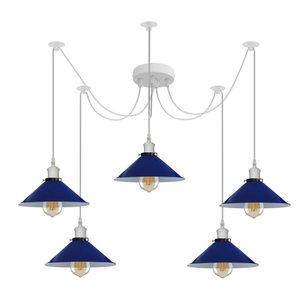 Modern Spider Light Chandelier Multi Pendant Light Ceiling Lamp Loft Fixture E27 ~6141 – 5way / Yes