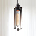 Long Tube Hanging Ceiling Pendant Lights Metal Cage Lampshade ~6142