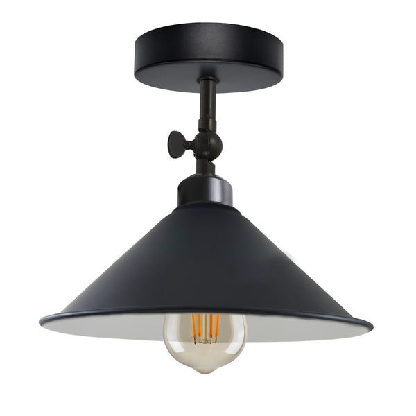 Flush Mount Ceiling Light Metal ~6216 – Black Gold Inner / Yes
