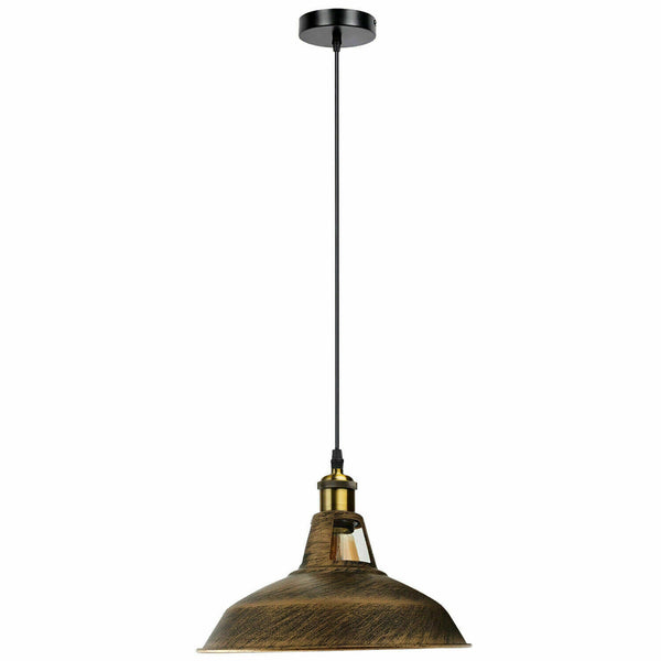 Metal Ceiling Pendant Light LED Modern Lamp Shade Hanging Lamp ~5870 – Brushed Copper / No