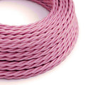Shiny Pink 2 Core Twisted Braided Fabric Lighting Cable 0.75mm² ~3011