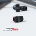 Black Steel standard threaded Connector For Conduit Pipe 16mm Male Thread -5617