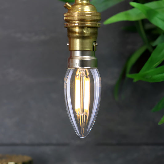 LED Candle Filament B22 6W 3000K Warm White Energy Saving Bulbs ~5448