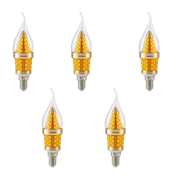 Retro LED E14 kaarsvlam koel witte bol kroonluchterlamp~5036 – Pakket05