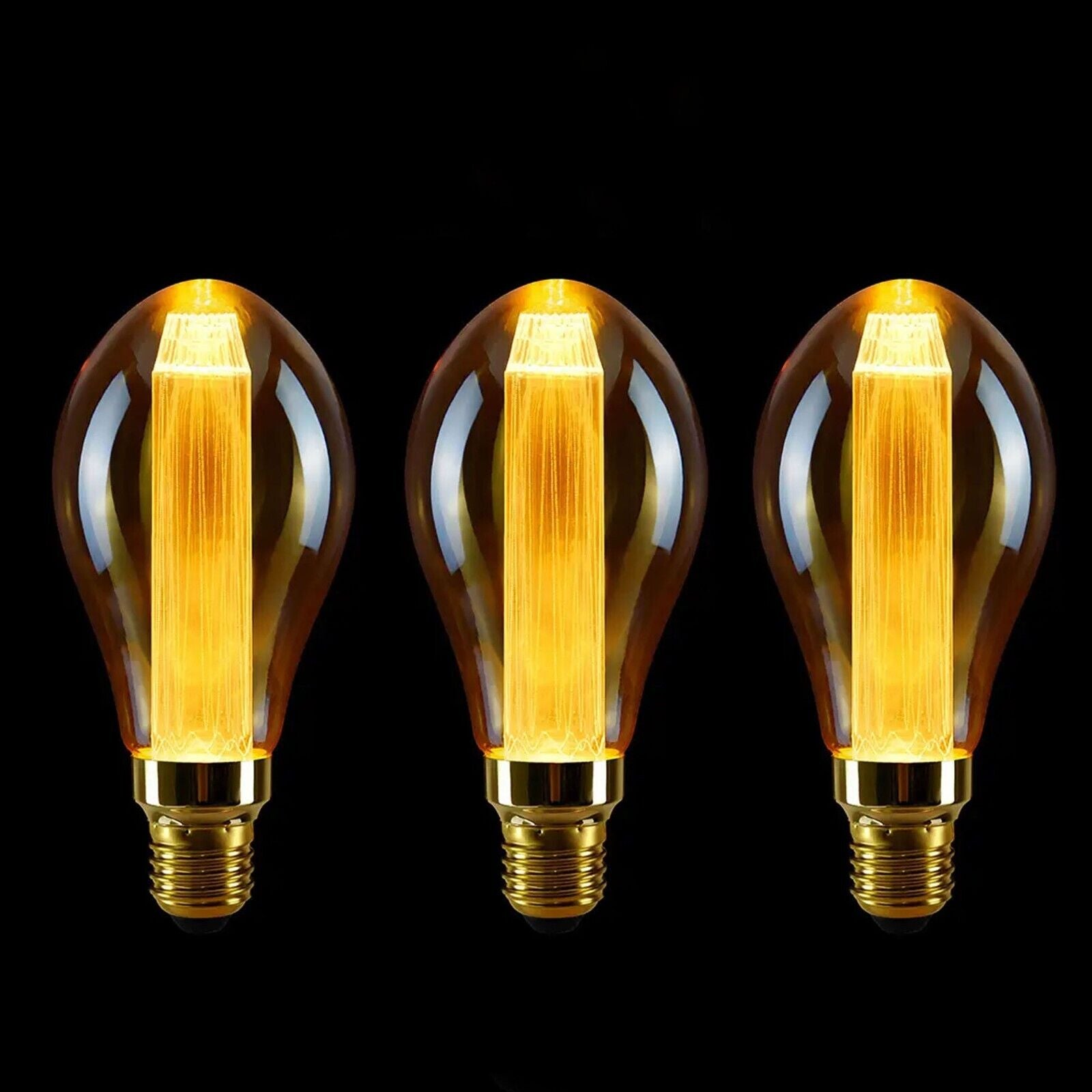 Vintage Filament Edison Light Bulb Non Dimmable E27 Decorative-3 Pack