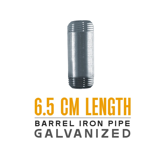 6.5cm ¾ BSP Galvanized MALLEABLE Tubing Iron threaded Pipe Light Fittings~1156