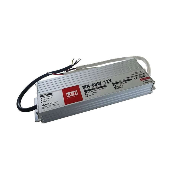 LED Driver Slim DC 12V waterproof IP67 60w to 200w Power Supply Led Adapter ~1432 – 60W