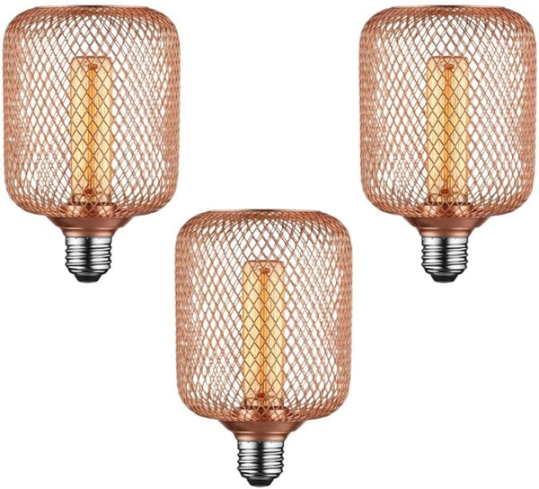 E27 5W Deco Glow Edition LED Bulb Dimmable Warm White ~6425 – Rose gold / 3 Pack